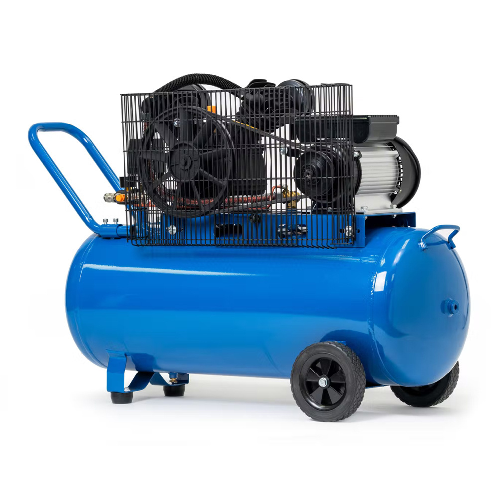 220V 3HP electric motor 10bar/145PSI portable belt driven air compressor machine