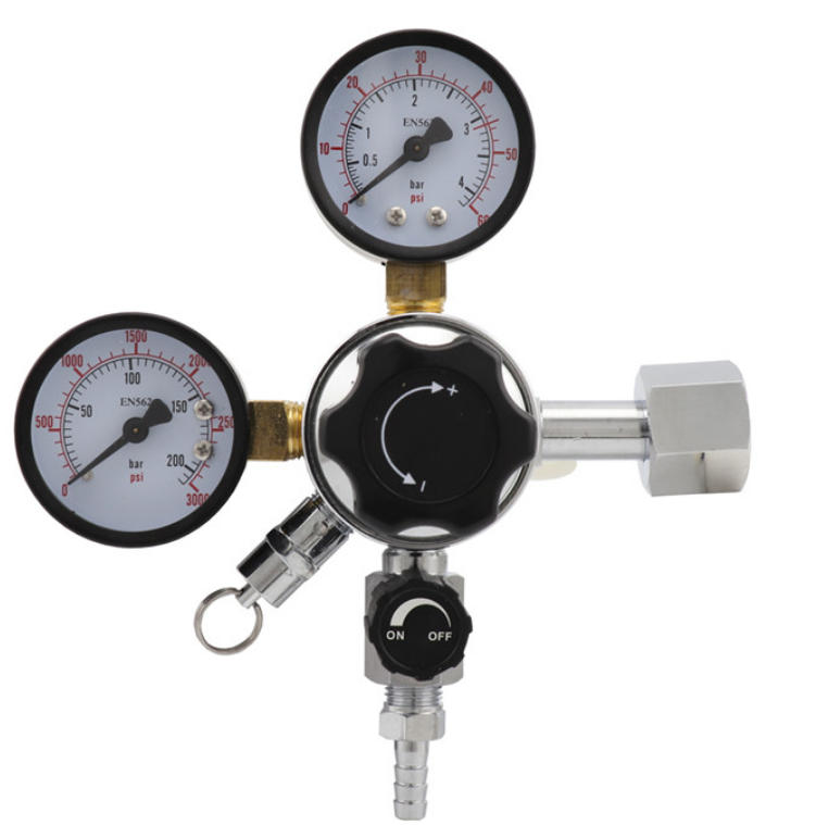 HighFree Dual Gauge CO2 Draft Beer Regulator with Relief Valve, Pressure Regulator CGA-320 CO2 Tank Beer Kegerator Regulator for