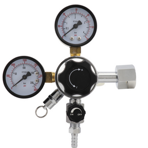 HighFree Dual Gauge CO2 Draft Beer Regulator with Relief Valve, Pressure Regulator CGA-320 CO2 Tank Beer Kegerator Regulator for