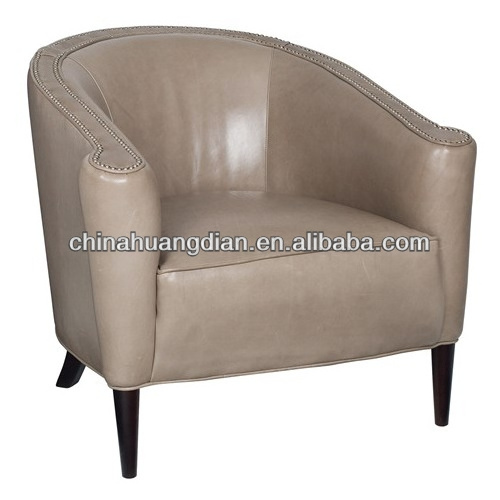 HDL1255 leather tub barrel sofa big round sofa chair