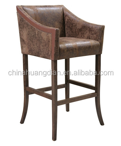 wood and leather bar chair restaurant bar furniture restaurant lounge bar furniture HDB567