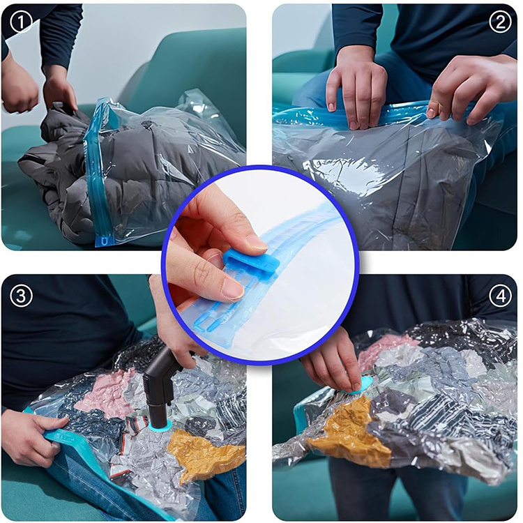 Space Saver Compression Vacuum Storage Bags For Clothes Blankets Comforters Sweaters Pillows Home