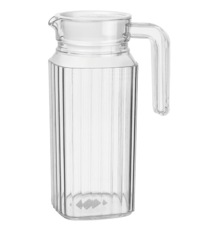 Eco Friendly Acrylic Plastic Water Milk Coffee Beer Jug with Handle drinking glasses with matching jug