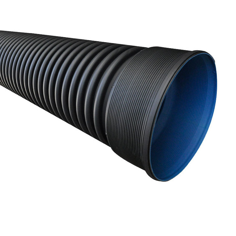 SN4 SN8 SN16 18 inch hdpe double wall corrugated PE drainage pipe dwc hdpe plastic culvert pipe