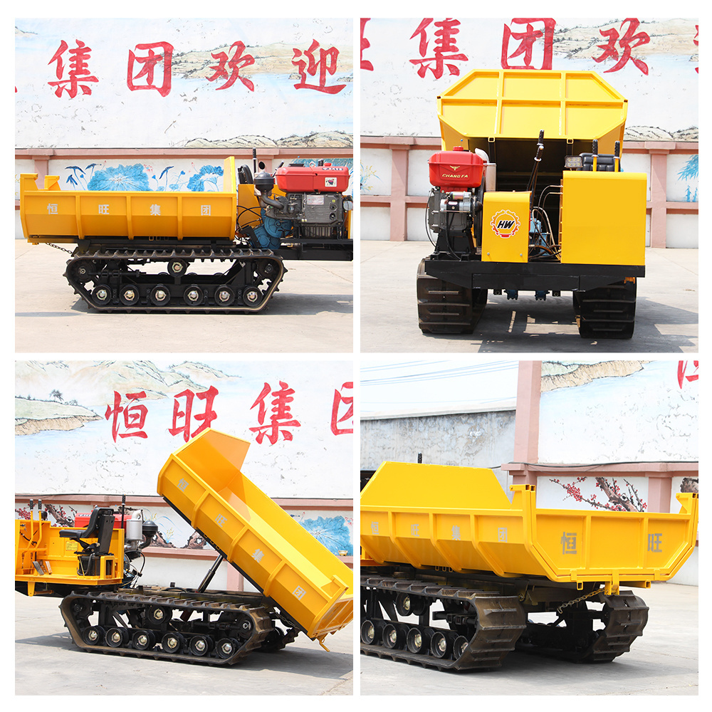 Chinese new rubber track CE/EPA skid loader farm garden mini crawler dump/tracked vehicle for sale