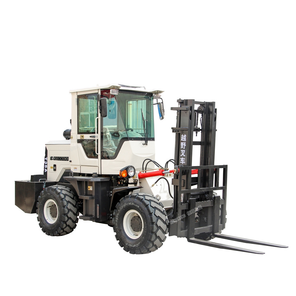 Hengwang HW30-30L Forklift Truck 3m Lifting Height Off-road Tire 3Ton All Rough Terrain Off-road Fork Lift Forklift