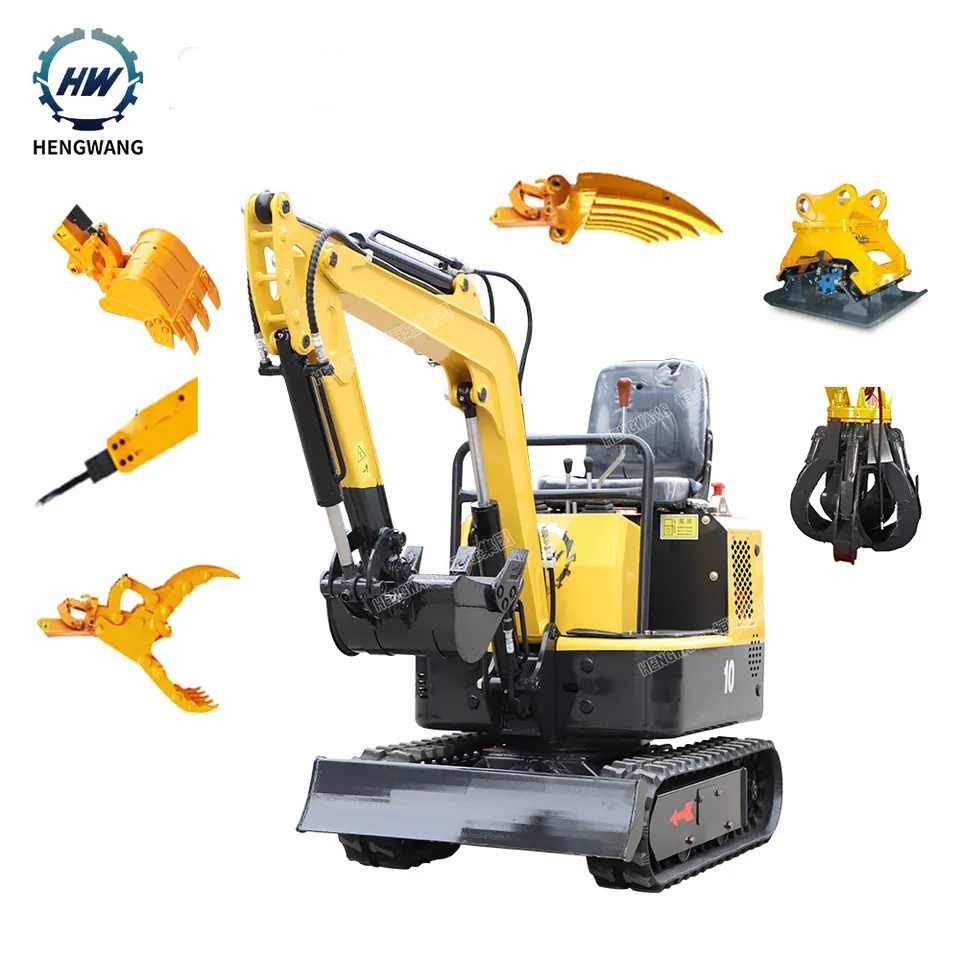 Hengwang HW10  New Excavator Price Mini Excavator With Swing Boom 1ton 2 ton