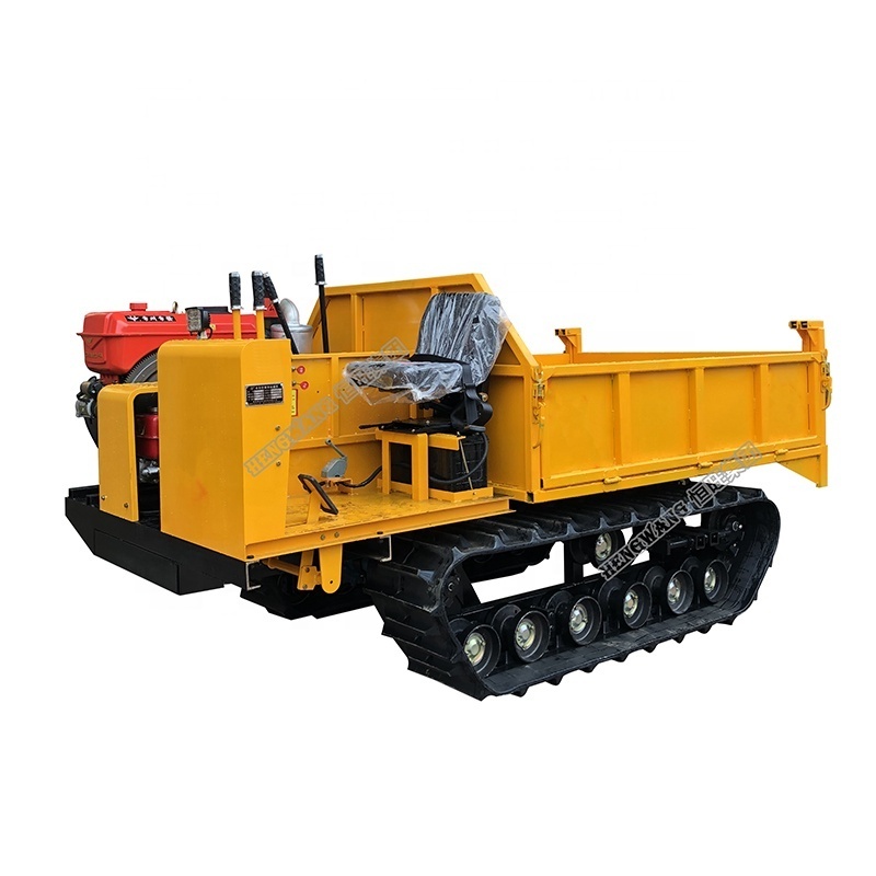 Chinese new rubber track CE/EPA skid loader farm garden mini crawler dump/tracked vehicle for sale