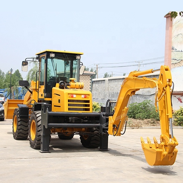 Popular New Backhoe Digger 2.8t Telescopic Long Boom Towable Backhoe Loader Price