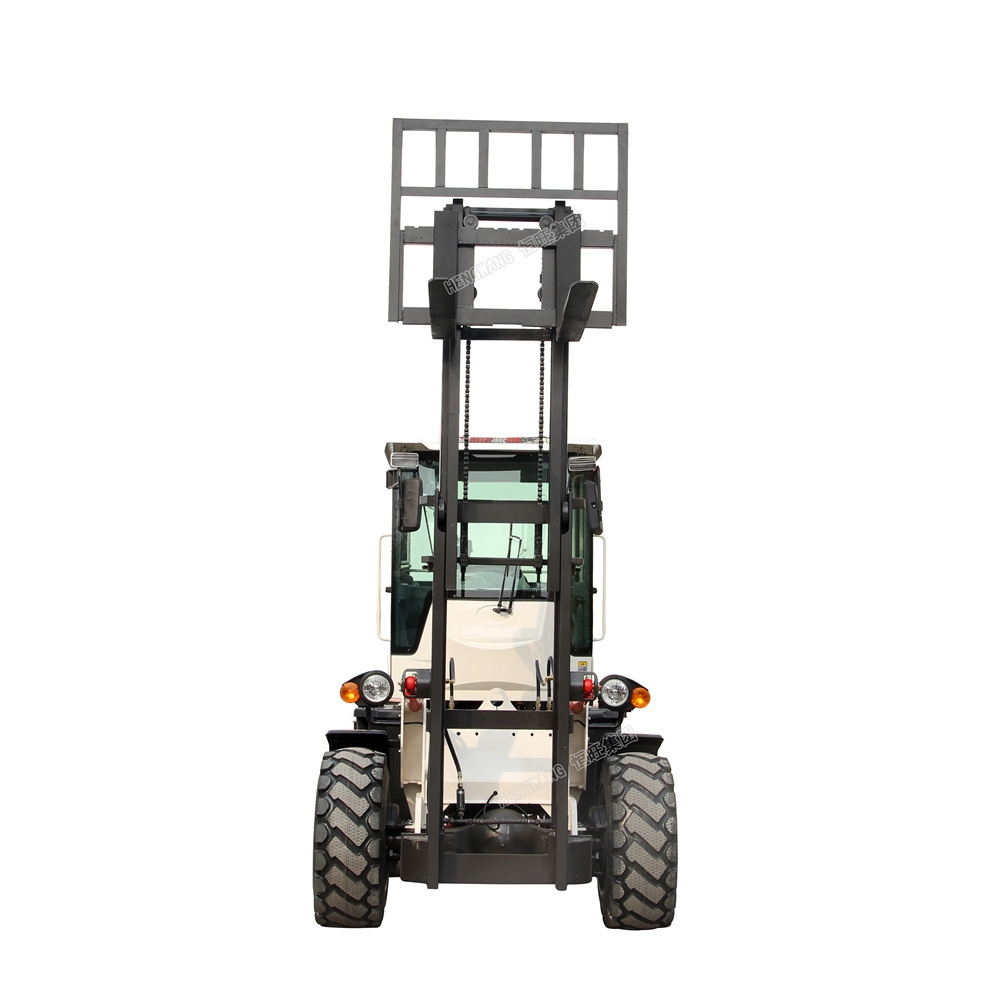 Hengwang HW30-30L Forklift Truck 3m Lifting Height Off-road Tire 3Ton All Rough Terrain Off-road Fork Lift Forklift