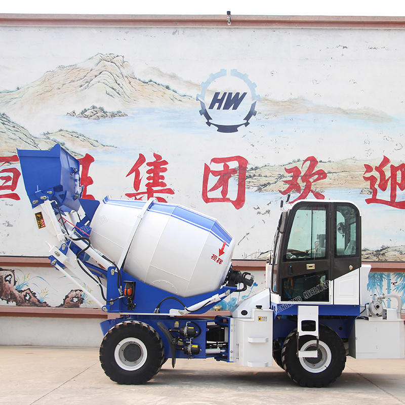 2 cubic meters truck mounted Self-loading concrete mixer truck price