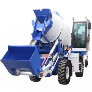 2m3 Diesel concrete truck mixer drum with hopper and tyre