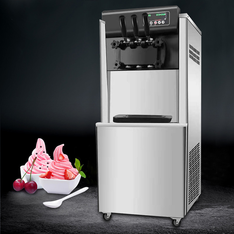 American portable soft serve  3 Flavor Soft Nitrogen Used Commercial Ice Cream Machine