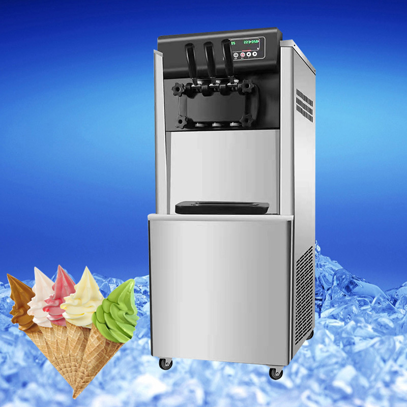 American portable soft serve  3 Flavor Soft Nitrogen Used Commercial Ice Cream Machine