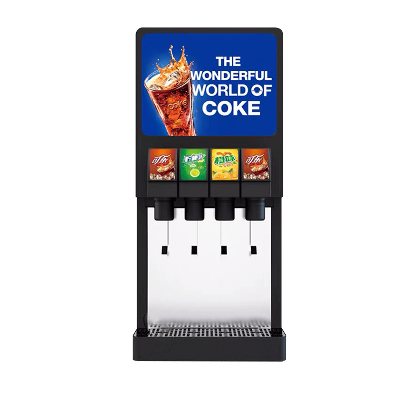 4-valve Carbonated Lemon Flavored Soda Beverage Making Machine/ Cold Drink Fountain Dispenser Vending Machine