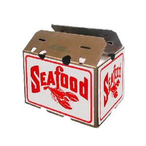 Promotion custom shrimp packaging box wax coated seafood boxes