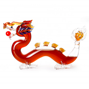 Hot!!! Luxurious Animal Shaped Dragon Shaped Clear Glass  Liquor Wine Bottles Whiskey Decanter Custom Logo OEM