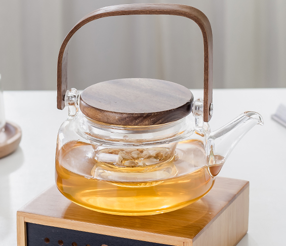 600ml Glass Teapot with Removable Infuser, Stovetop Safe Tea Kettle