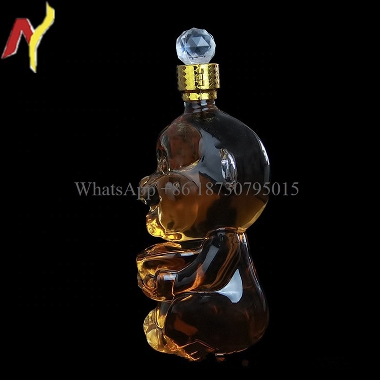 Monkey Shape Whiskey Wine Liquor Glass Bottles 500ml Whiskey Decanter