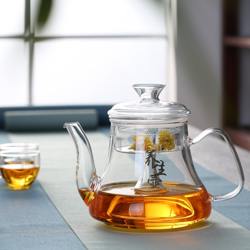 Glass Teapot with Infuser, Blooming and Loose Leaf Tea Pot Tea Maker Glass Infuser - Glass Teapots for Stove Top