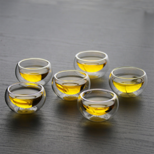 50ml Double wall Glass Kungfu Tea Coffee Cup Daily Drinkware Juice cup Water Tea Milk giftset Mini Glass Cup