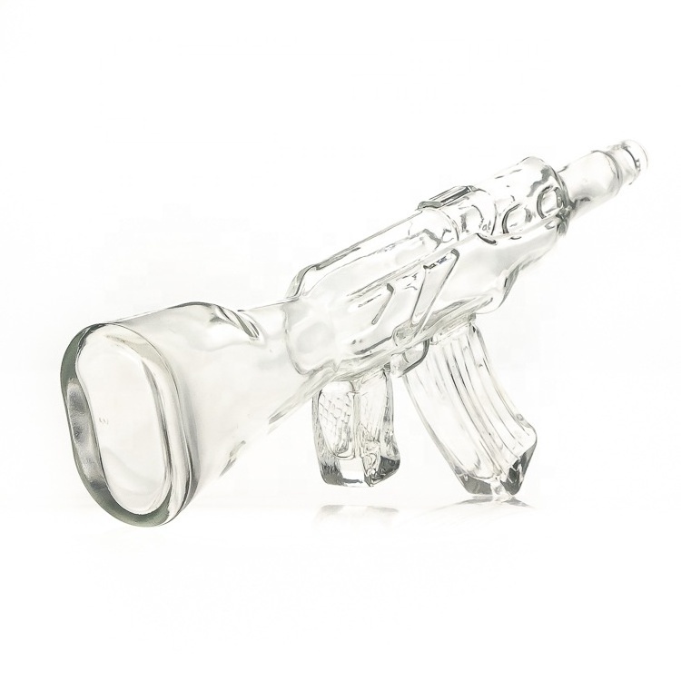 Hot sale gun shaped bottle for vodka AK47 Rifle Gun Whiskey Decanter 22.5 inch whiskey decanter globe   Rifle AR-15 Gun Decanter