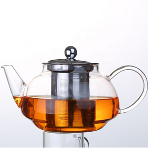 Teapot with Removable Infuser, Stovetop Safe Tea Kettle 800ml Glass Coffee & Tea Sets Borosilicate Glass,glass Clear Food Stage