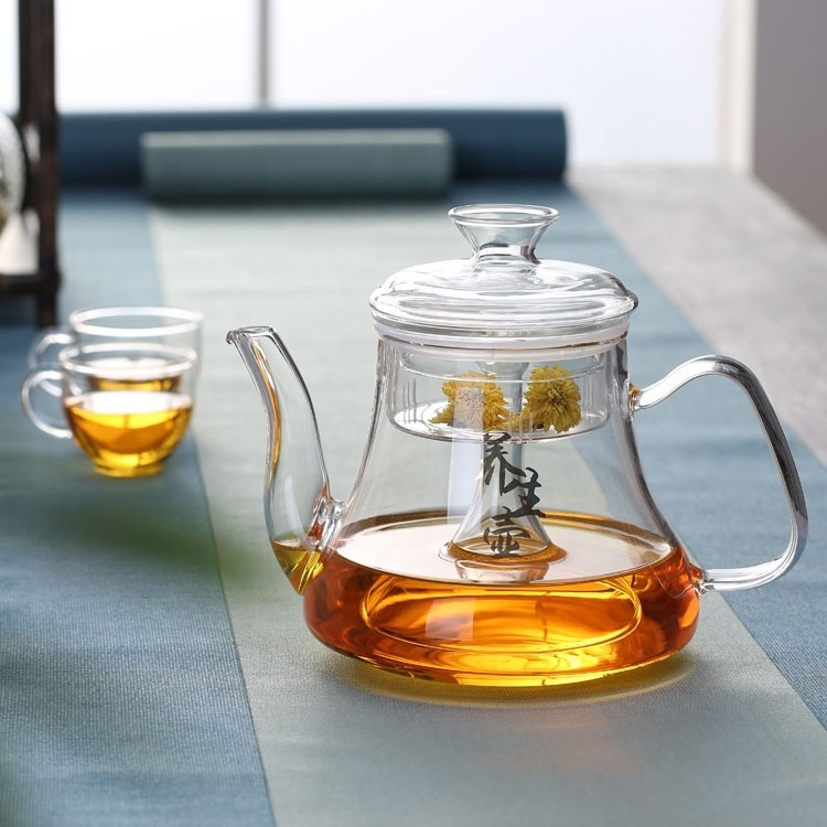 Glass Teapot with Infuser, Blooming and Loose Leaf Tea Pot Tea Maker Glass Infuser - Glass Teapots for Stove Top