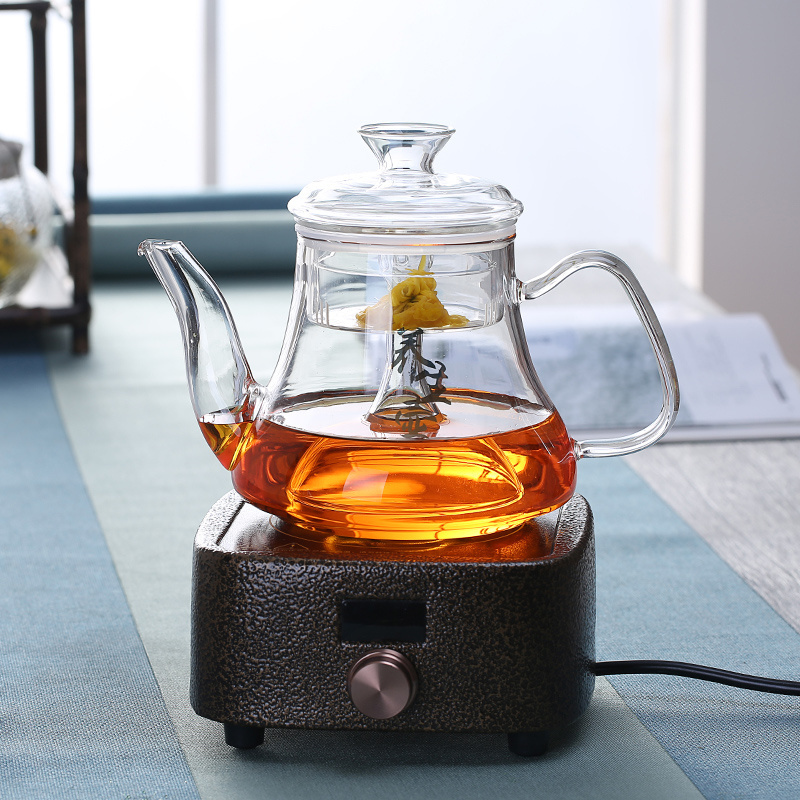 Glass Teapot with Infuser, Blooming and Loose Leaf Tea Pot Tea Maker Glass Infuser - Glass Teapots for Stove Top