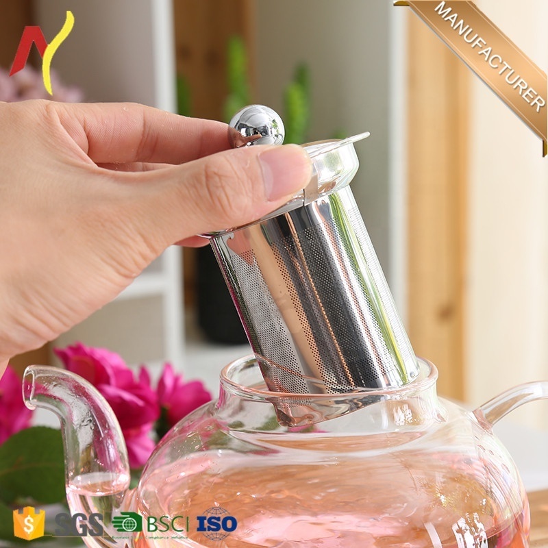 Teapot with Removable Infuser, Stovetop Safe Tea Kettle 800ml Glass Coffee & Tea Sets Borosilicate Glass,glass Clear Food Stage