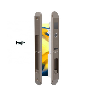 European Aluminium Smart Fingerprint Sliding Door Lock With Tuya Wifi App For Interior Doors