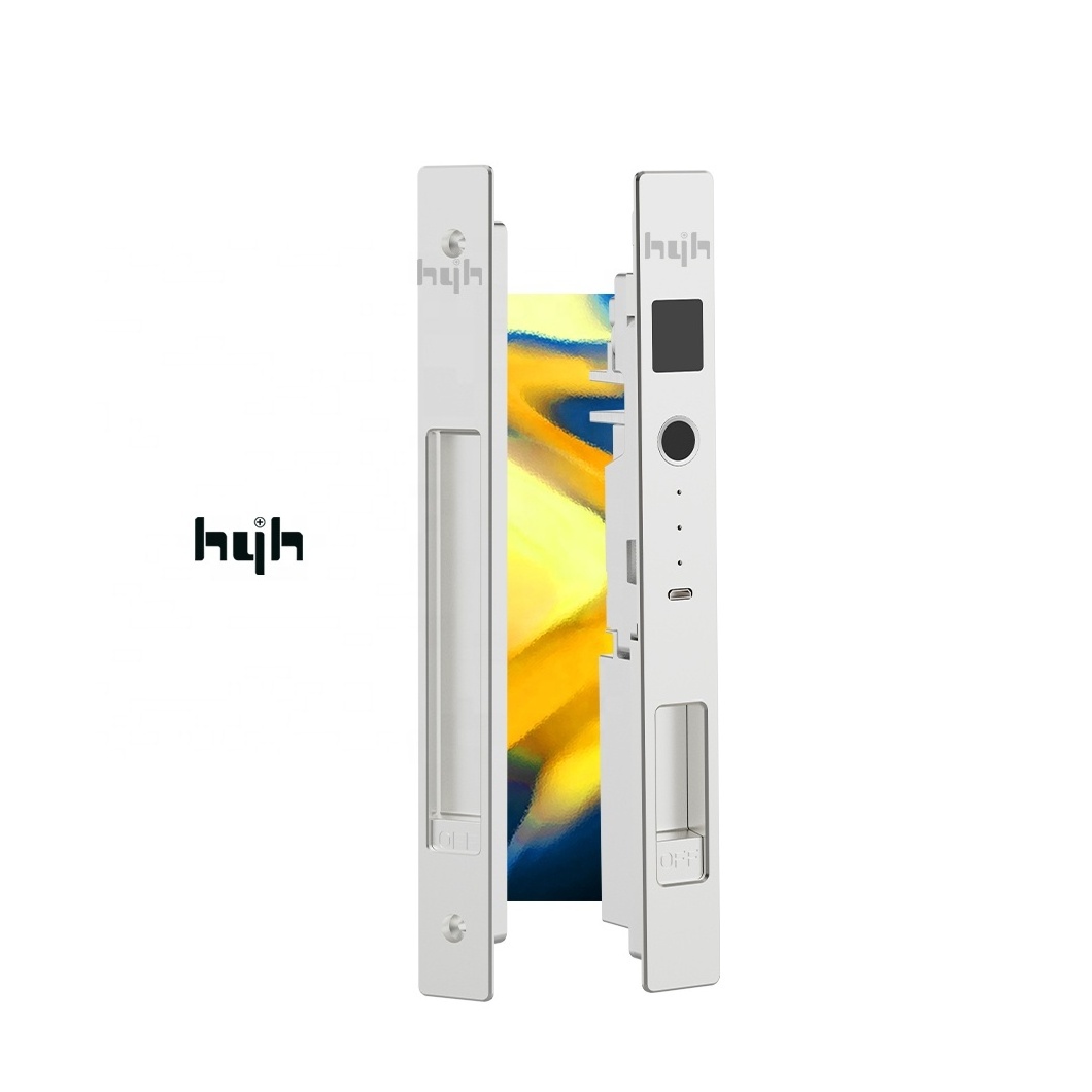 hyh New Design Fingerprint Tuya App Smart Sliding Door Lock For Aluminum Sliding Glass Door