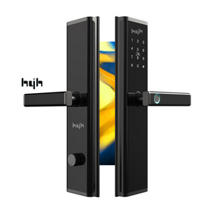 hyh Zinc Alloy Lock Tuya Fingerprint Passcode Keyless Entry Door Lock for Home Security