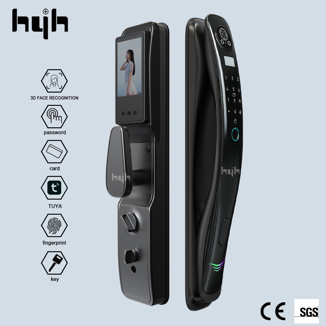 Guangdong-hyh Hardware Good Price Aluminium Cat Eyes Electronic Face Camera Smart Door Lock For Security Outdoor