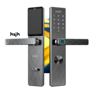 Guangdong-hyh Hardware Biometric Tuya WIFI Smart Sliver Fingerprint Digital Types Safe Mortise Door Handle Lock