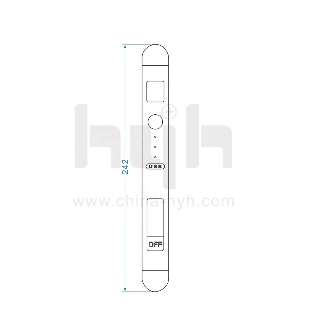 hyh Company Good Quality New Design Aluminium Sliding Door and Wardrobe Smart Lock With Fingerprint And Key