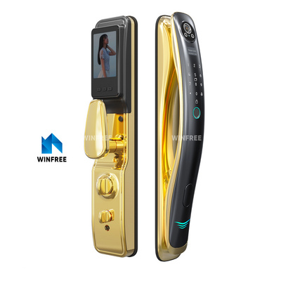 Guangdong-WINFREE 3D Face Recognition Smart Door Lock with Camera Wifi Biometric Fingerprint Security Fully Automatic Smart Lock