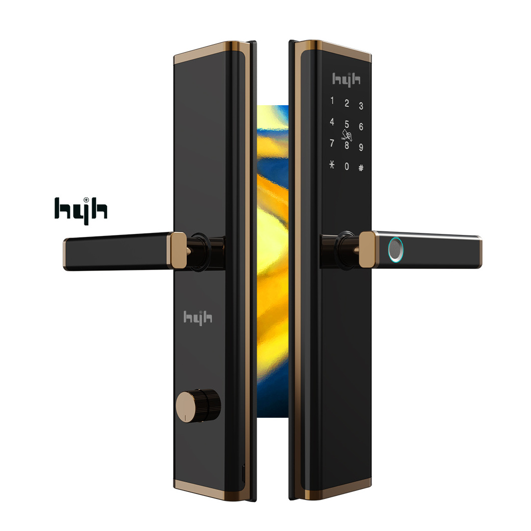 Guangdong-hyh Hardware High Security Tuya Digital Intelligent Fingerprint Smart Door Locks For Home or Hotel Steel Doors