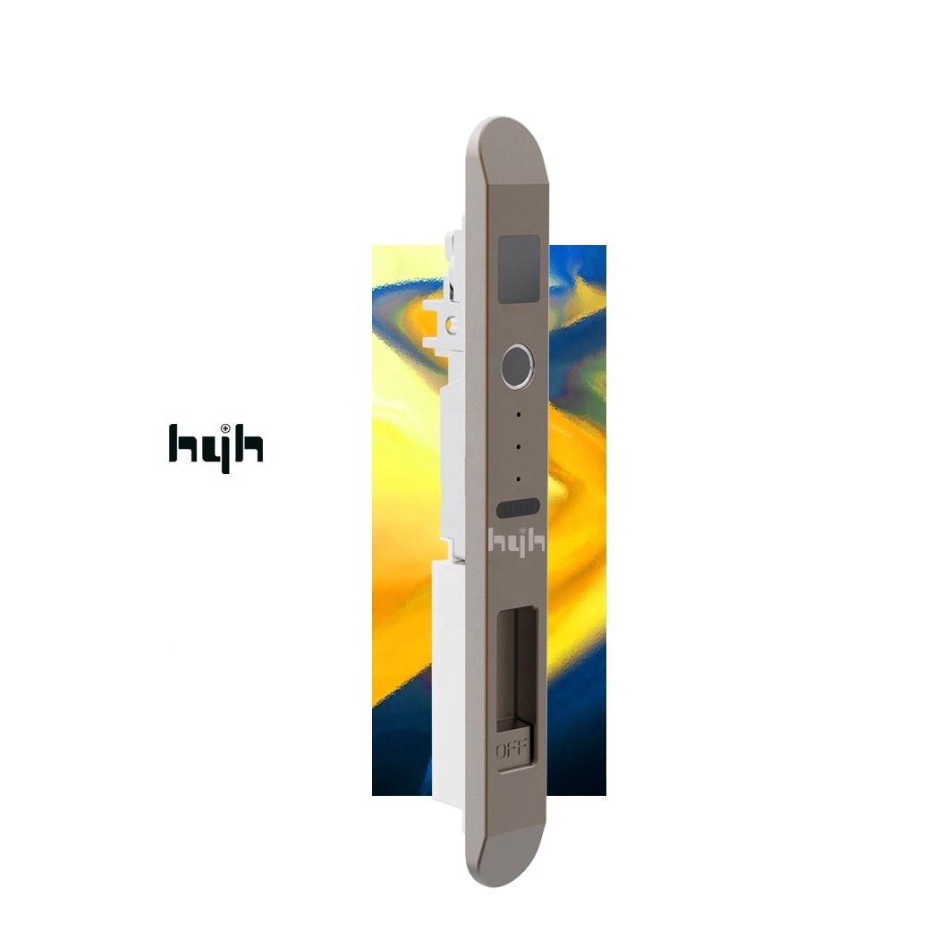 hyh Company Good Quality New Design Aluminium Sliding Door and Wardrobe Smart Lock With Fingerprint And Key