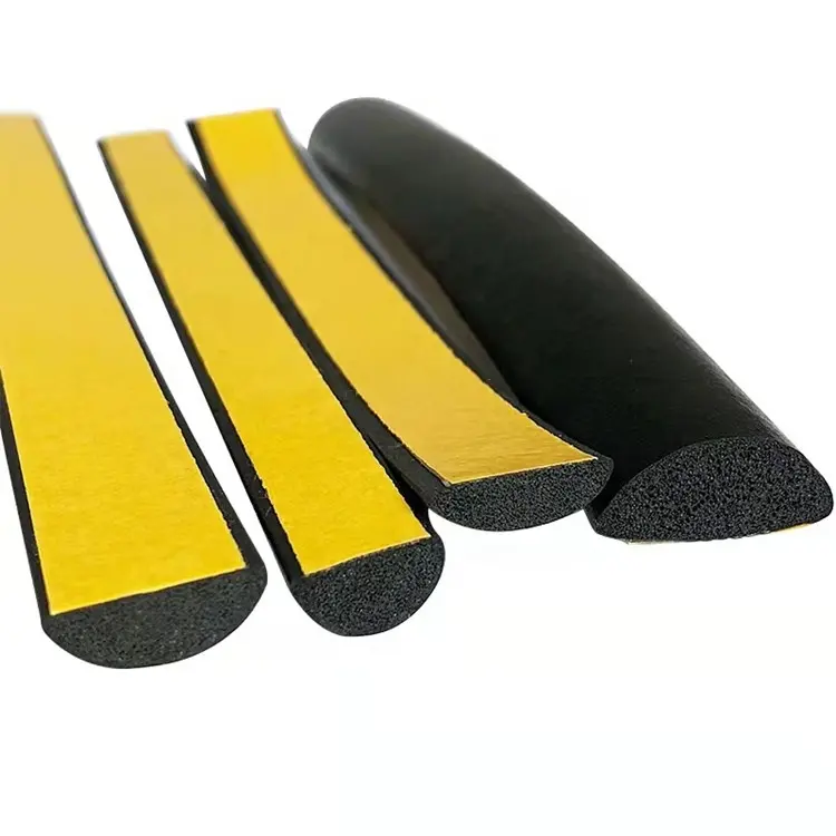 Best Selling Ribbed Foam Rubber Weather Stripping with Tape 32.8Feet Self-Adhesive EPDM Rubber Seal Strip