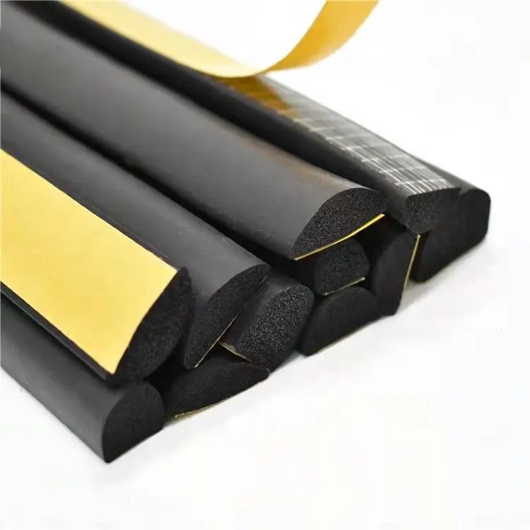 Best Selling Ribbed Foam Rubber Weather Stripping with Tape 32.8Feet Self-Adhesive EPDM Rubber Seal Strip