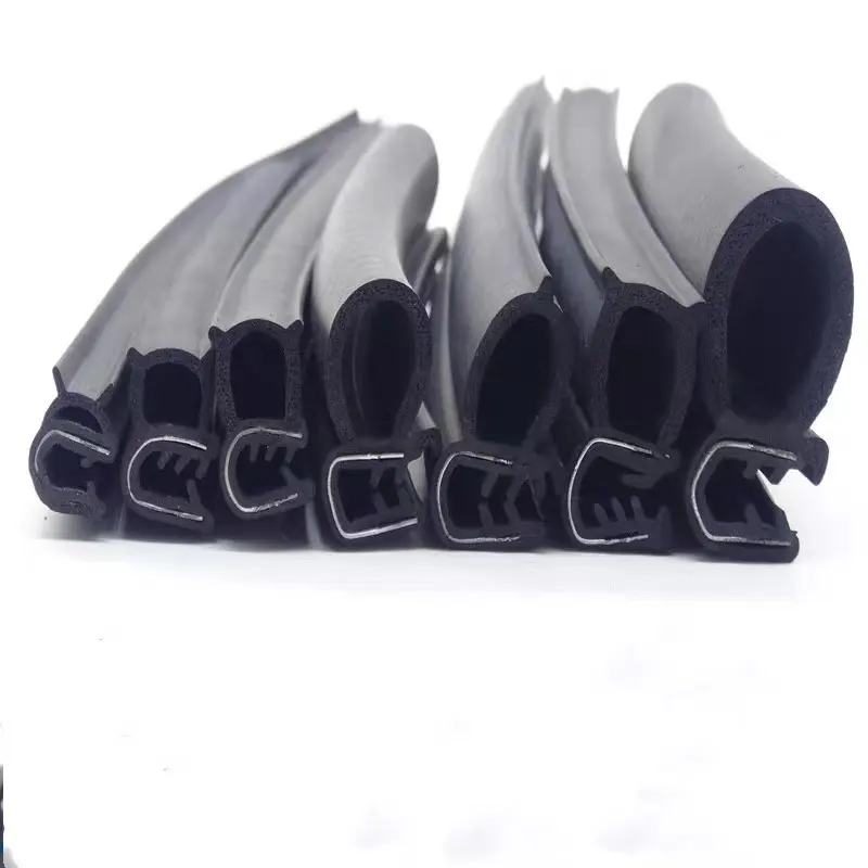 EPDM V Shape Car Rubber Seal Hollow Glass Window Edge Weather Strip Sticker Auto Weatherstrip Windshield Rubber Seal