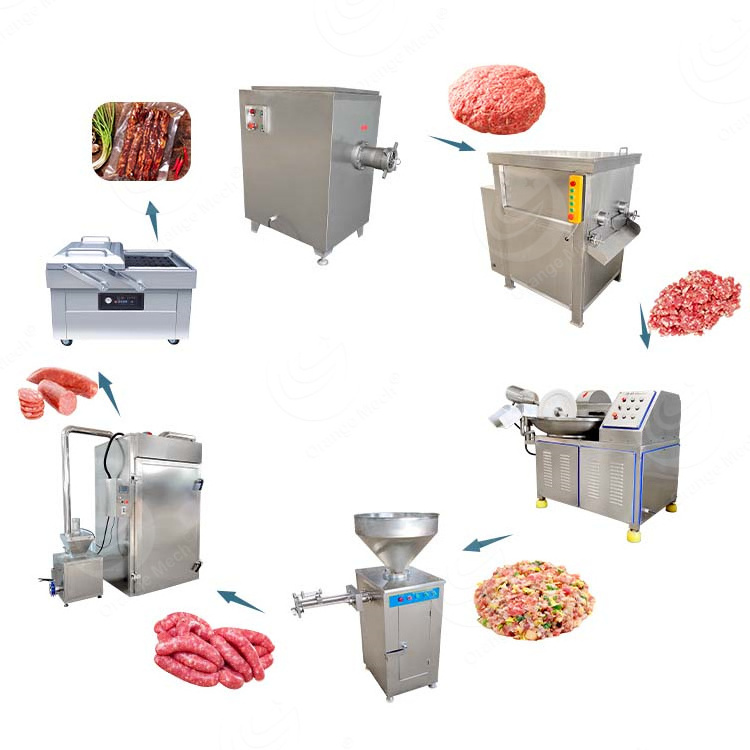 ORME Sausage Clipper Fill Machine Maquinas Embutidora De Chorizo Complete Pneumatic Sausage Make Line