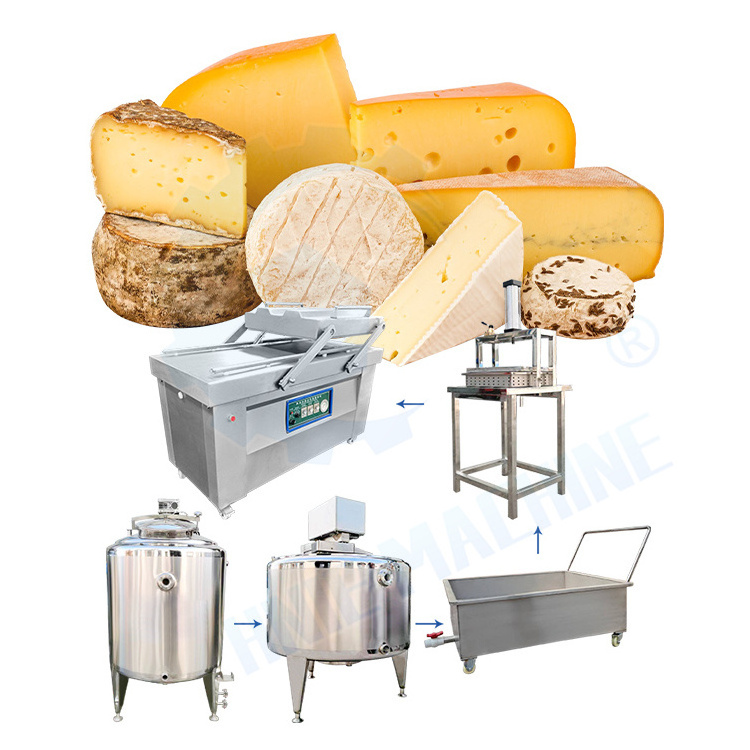 500l Stainless Steel Mozzarella Feta Cheese Vat Make Plant Mini Mozzarella Processing Production Line of Cheese