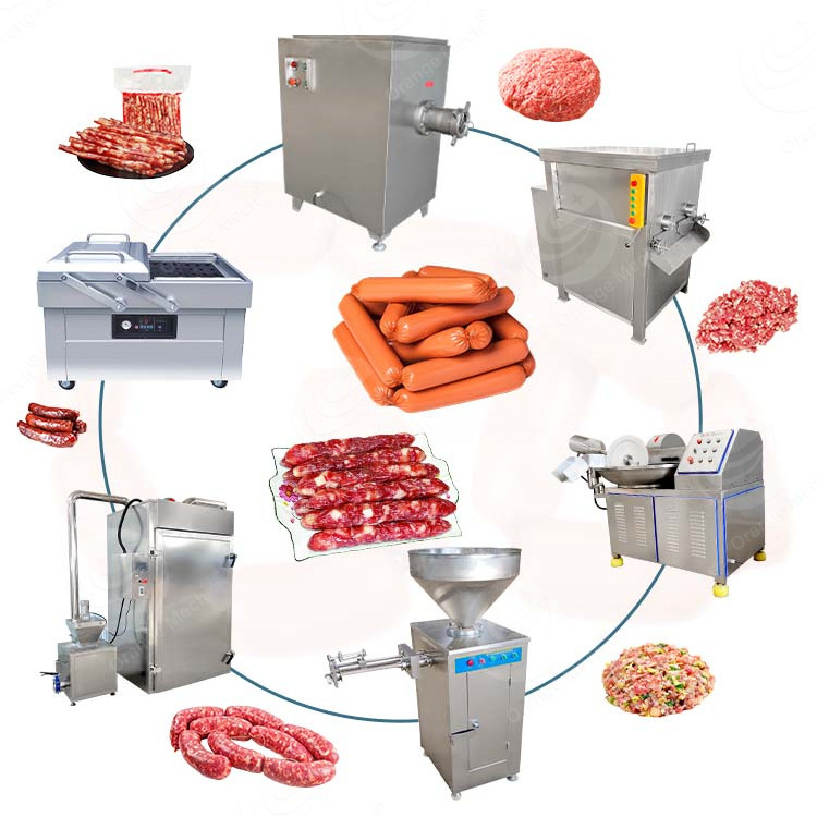 ORME Sausage Clipper Fill Machine Maquinas Embutidora De Chorizo Complete Pneumatic Sausage Make Line