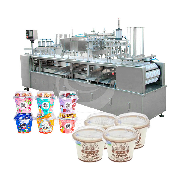 ORME Small Yogurt Quick Pneumatic Pack Cup Juice Automatic Liquid Paste Ice Cream Fill Seal Machine