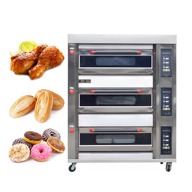 Horno Industrial 2 Deck 4 Tray 64 Tray Natural Gas Restaurant Bread Rack Oven and Bakery Equipment Suppliers