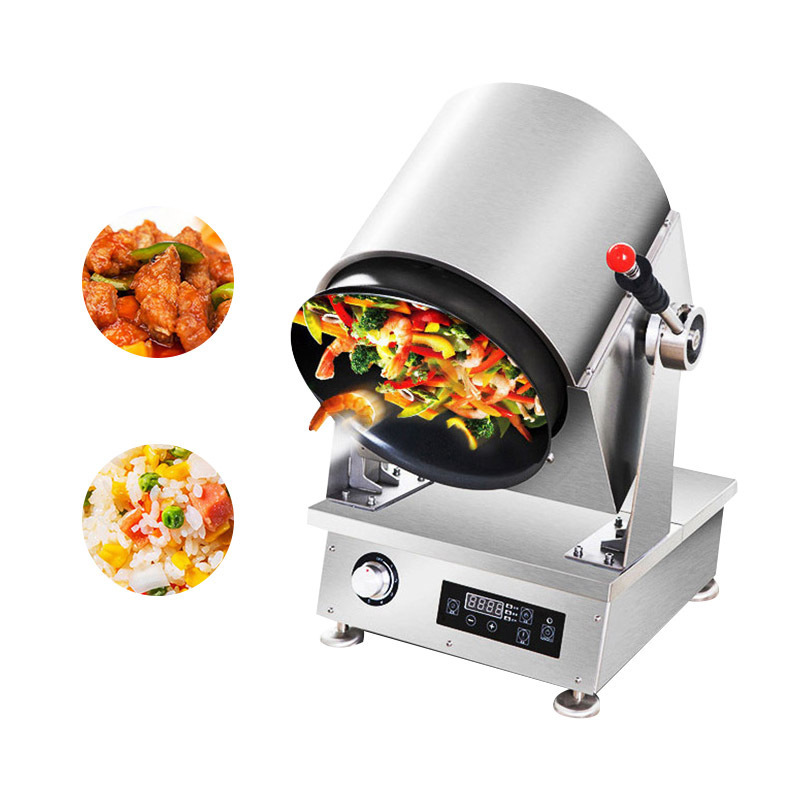 Industrial Automatic Rotate Cooking Pot Drum Self Stir Fry Machine