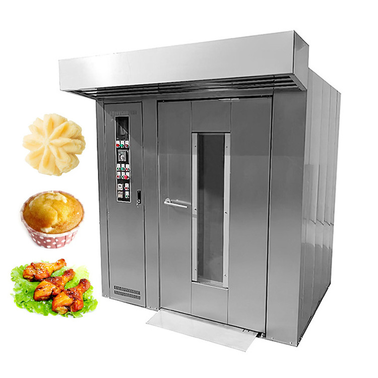 Cheap Price Commercial Convention Mini Single Trolley Bread Pizza Diesel Rotary Bakery Oven 32 Rack