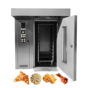 Cheap Price Commercial Convention Mini Single Trolley Bread Pizza Diesel Rotary Bakery Oven 32 Rack